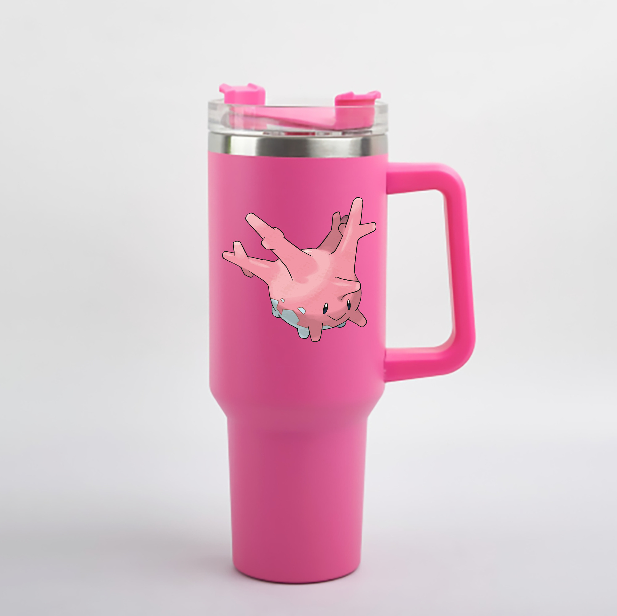 （画像用） ポケットモンスター Pokémon 1200mL車用タンブラー - クリスタルステッカー（プラスチックストロー付き）